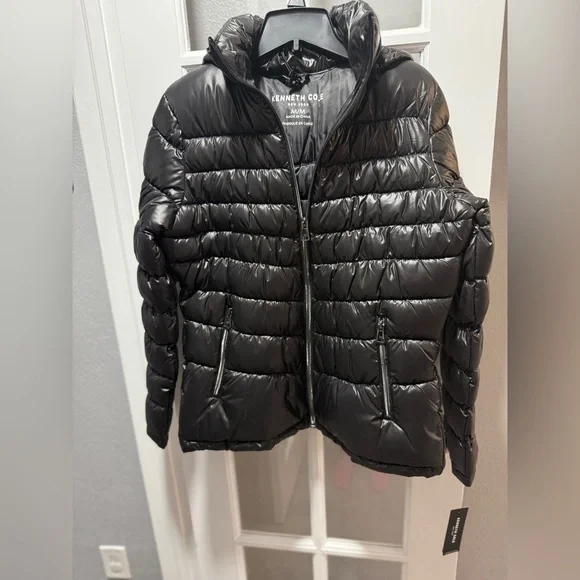 NWT Kenneth Cole Hooded Front Zip Puffer Jacket - Picture 8 of 16